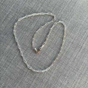 Beautiful new 18” sterling silver paperclip necklace. Stamped Italy and 925